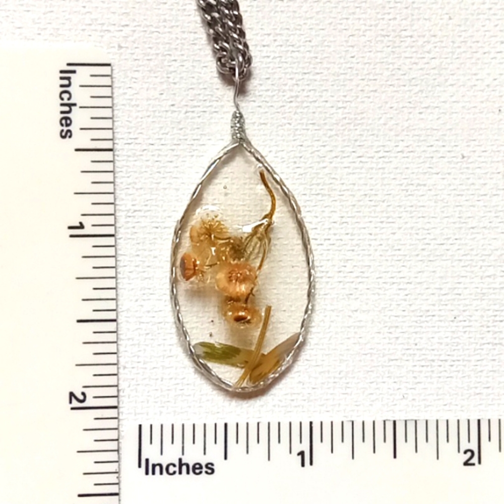 Fall floral necklace, amulet